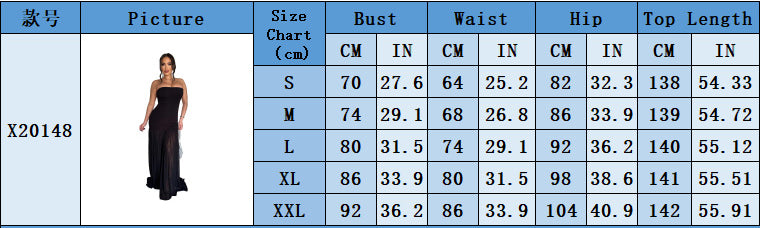 Women Sexy Backless Mesh Patchwork Solid Strapless Dress 5