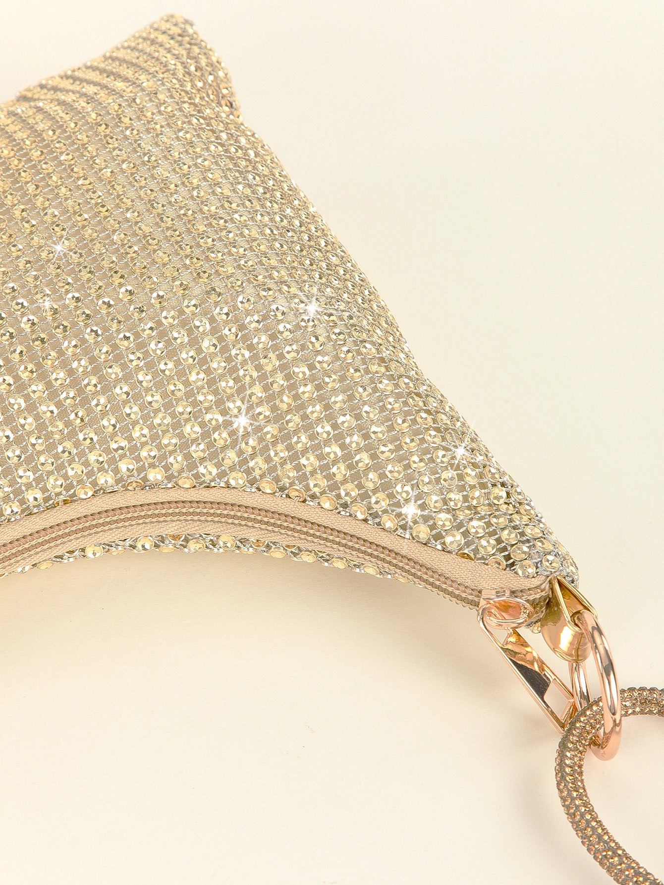 Mesh Rhinestone Knotted Armpit Bag Diamond-Encrusted Trendy Shoulder Evening Bag 28