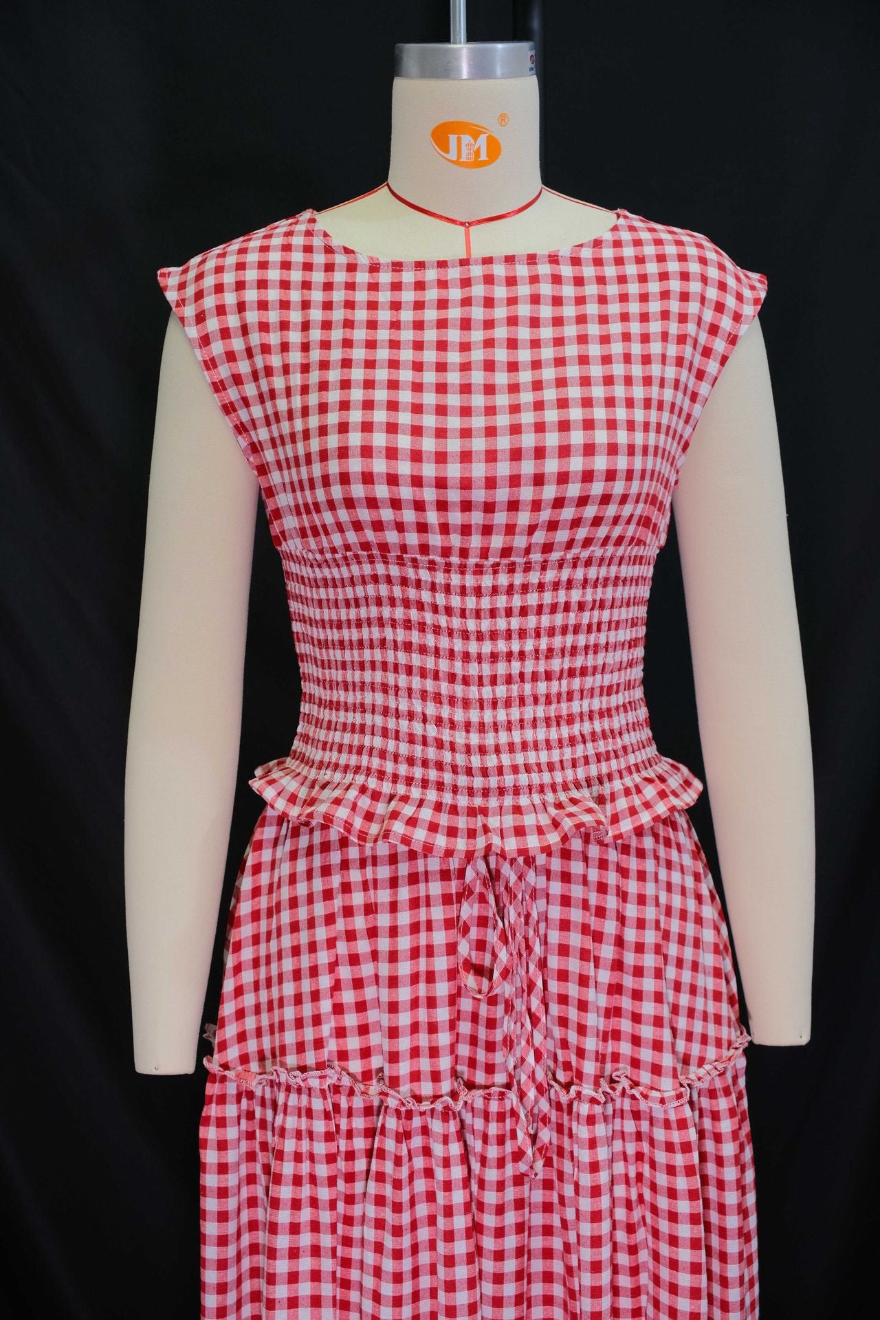 Women Summer Plaid Top and Skirt Two-Piece Set 7