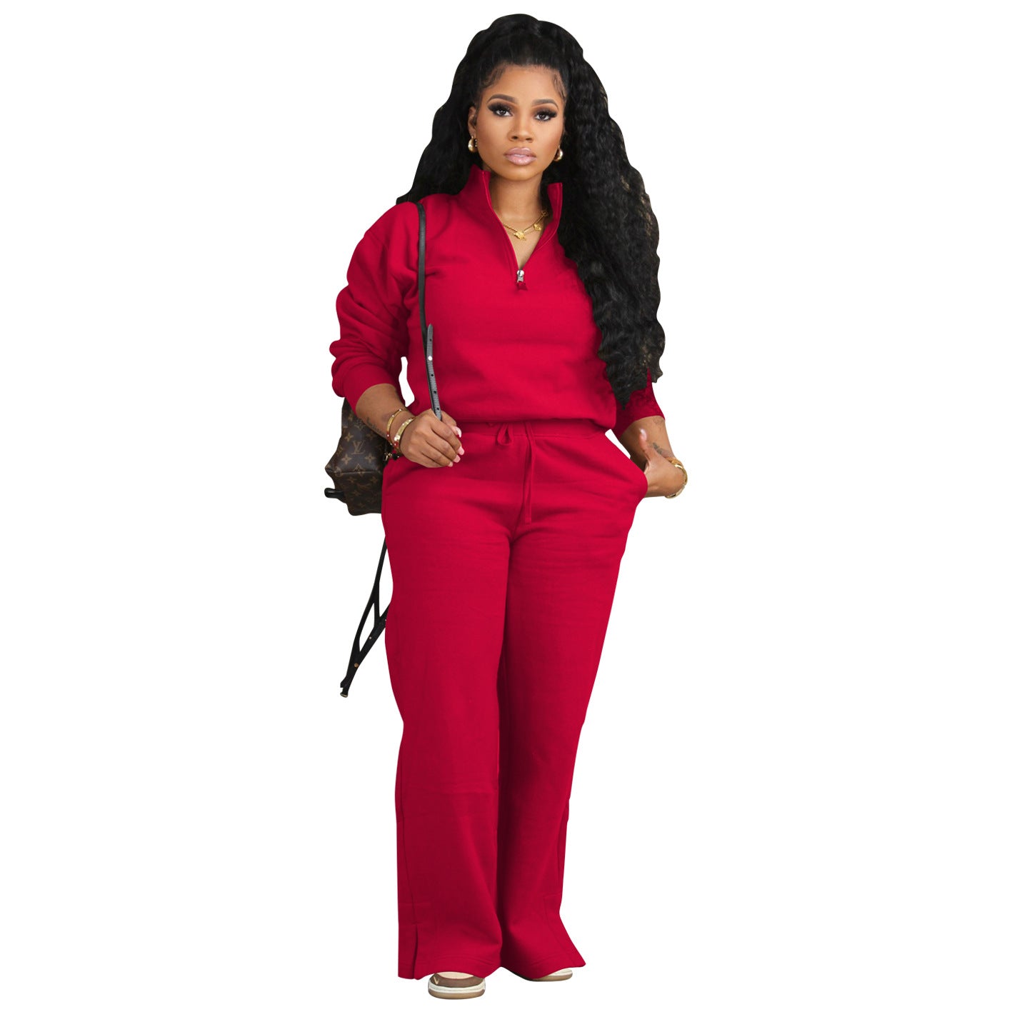Winter Women's Two-Piece Tracksuit Plush Loose Sportswear 10