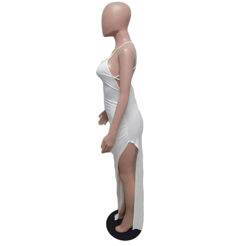 Women's Clothing Spring Summer Fashion Sexy Sling Pure Color Dress 29