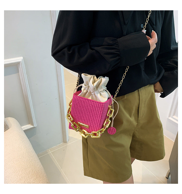 Women Mini Chain Handbag Shoulder Messenger Bag Small Square Bag 22