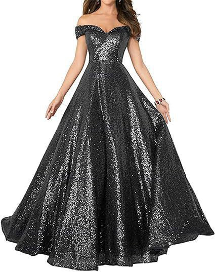 Off Shoulder Prom Evening Gowns Women's Long Sequin Formal Women's Dress（Processing time need 3-6 days） 4