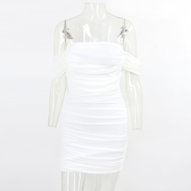 Womens Sexy Off Shoulder Backless Ruffled Mini Dress 19