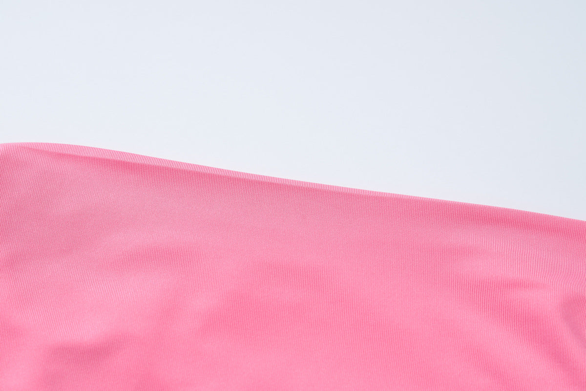 Women's Summer Strapless Lace-Up Sexy Tight Fitting Slim Long Dress 10