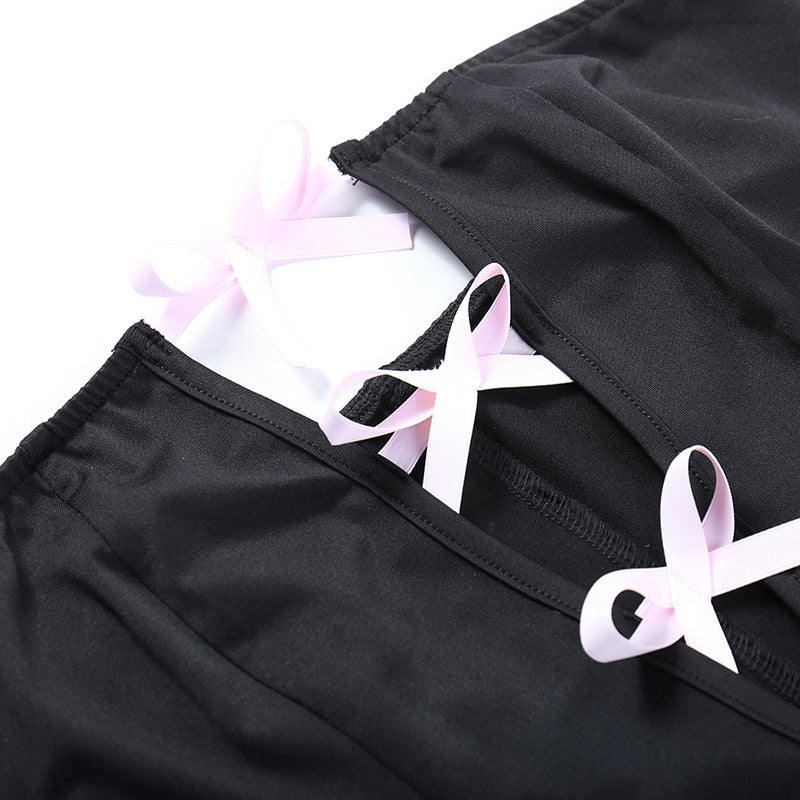 Chic bow hollow Strapless sexy slim party Bodycon dress 9