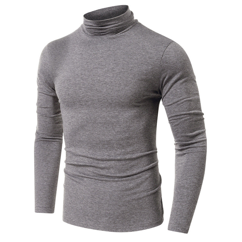 Men's Fall and Winter Turtleneck Basic Long Sleeve T-Shirt 36