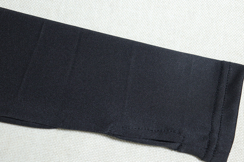 V-Neck Tight Fitting Long Sleeve Decorative Flower Irregular Bodycon Dress 15