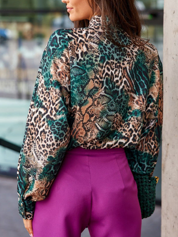 Loose Fit Shirt Spring And Autumn Digital Printed Comfortable Casual Long Sleeve Shirt For Women 7