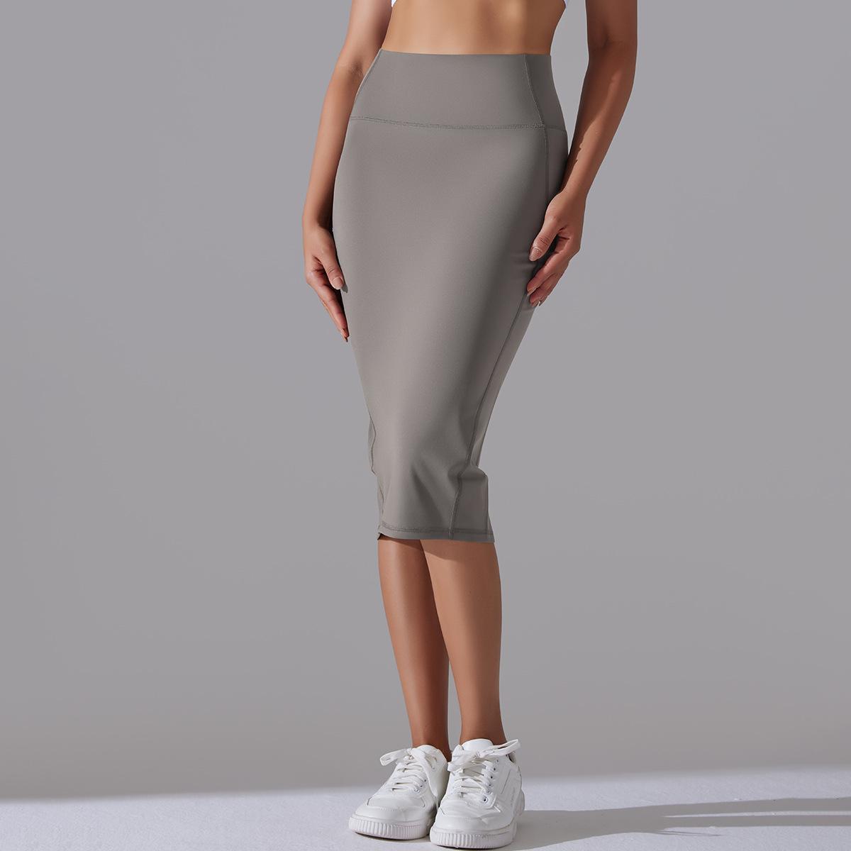 Women High Waist Stretch Slit Sports Skirt 31