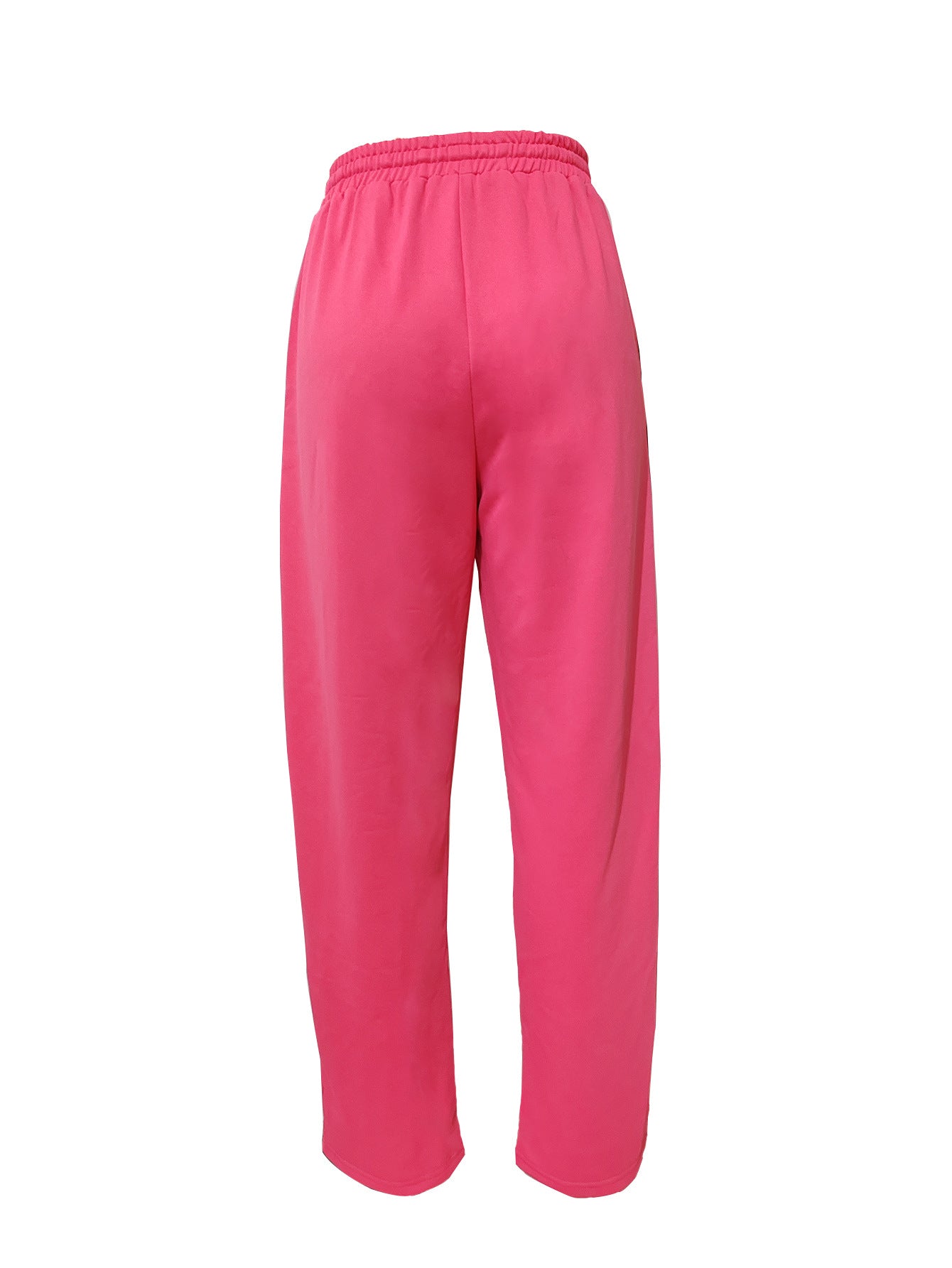 Women's Summer Loose Drawstring Trousers Solid Color Fashion Casual Pants 4