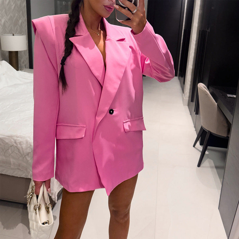 Women Loose Casual Long Sleeve Blazer Jacket 9