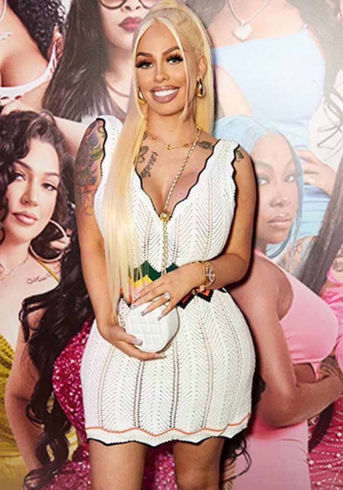 Summer Fashion Contrast Color Sexy Low-Cut Slim Sleeveless Knitting Bodycon Dress