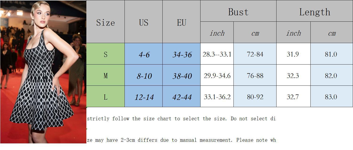 Spring Summer Contrast Sleeveless A-Line Knitting Dress 8