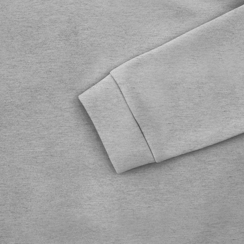 Spring And Winter Men's Casual Solid Color Long-Sleeved Zip Stand Collar T-Shirt Tops For Men 40