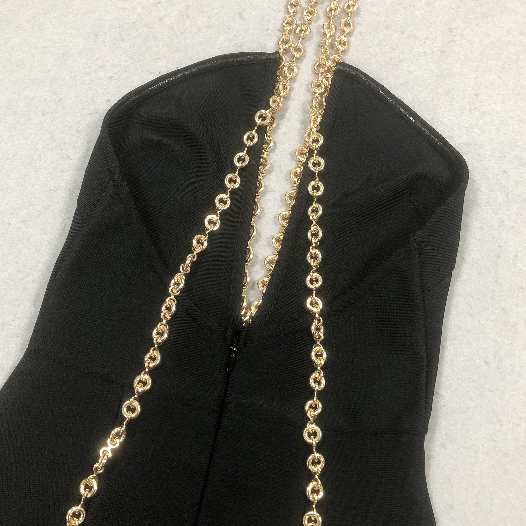 Women elegant party Halter Neck V Neck bandage Dress 10