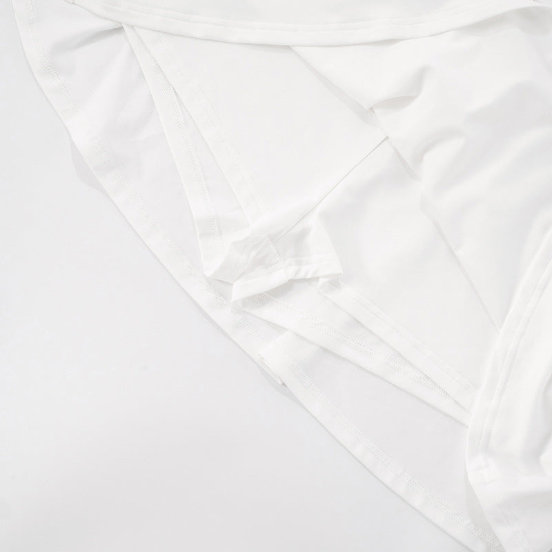 Women's Stand Collar Long Sleeve Slim-Fit Zip-Up Cropped Top & Short Skirt Two-Piece Set 26