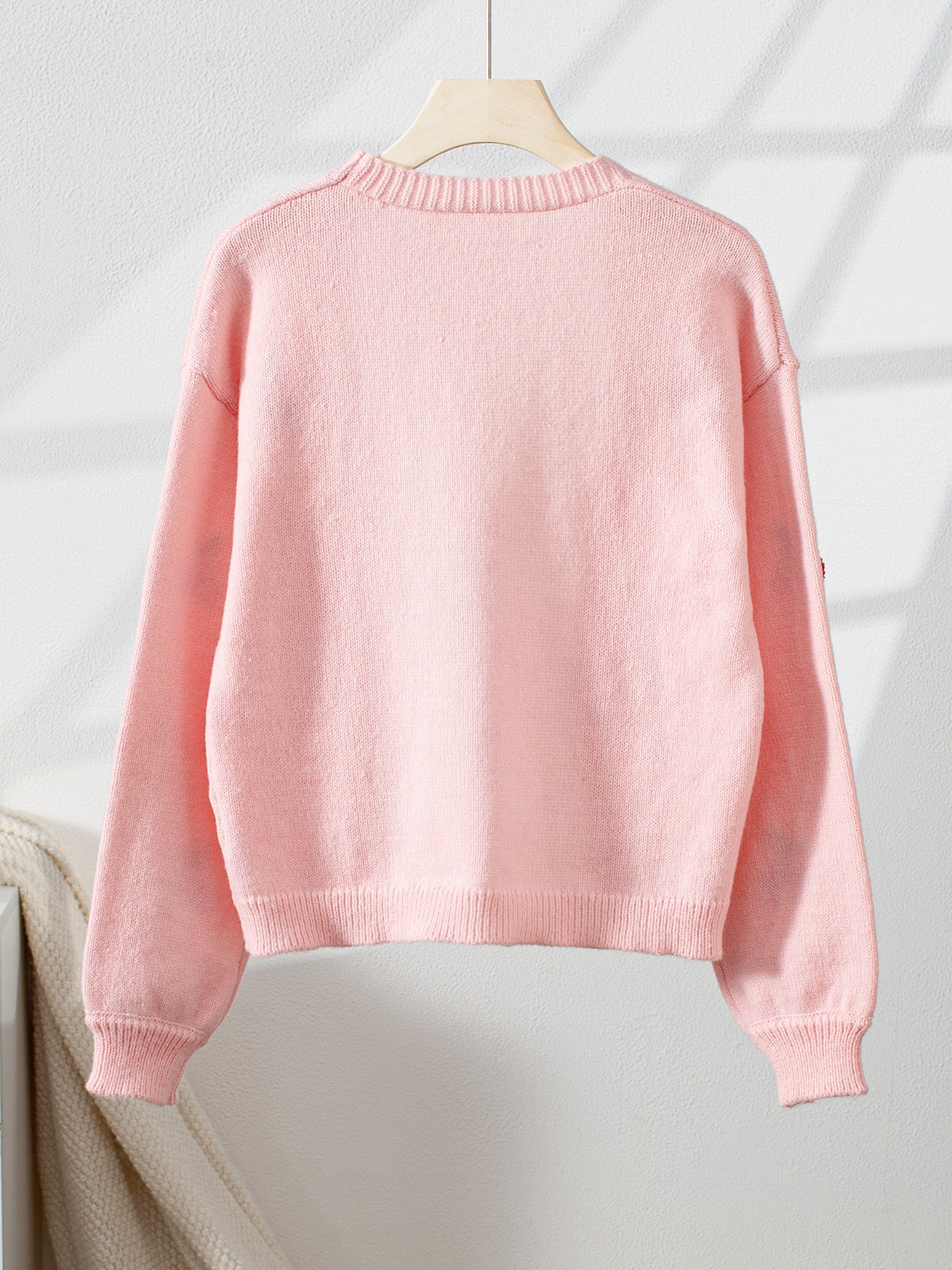 Women autumn embroidered elegant long-sleeved knitting sweater 6