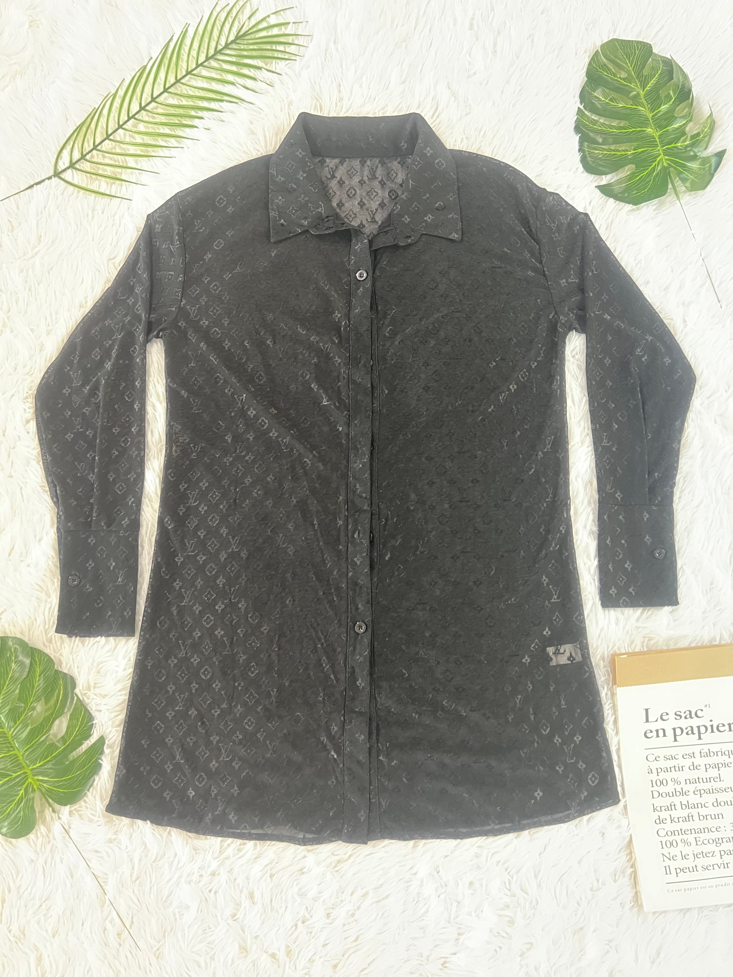 Women's Sexy Mesh See-Through Fabric Women's Shirt 15