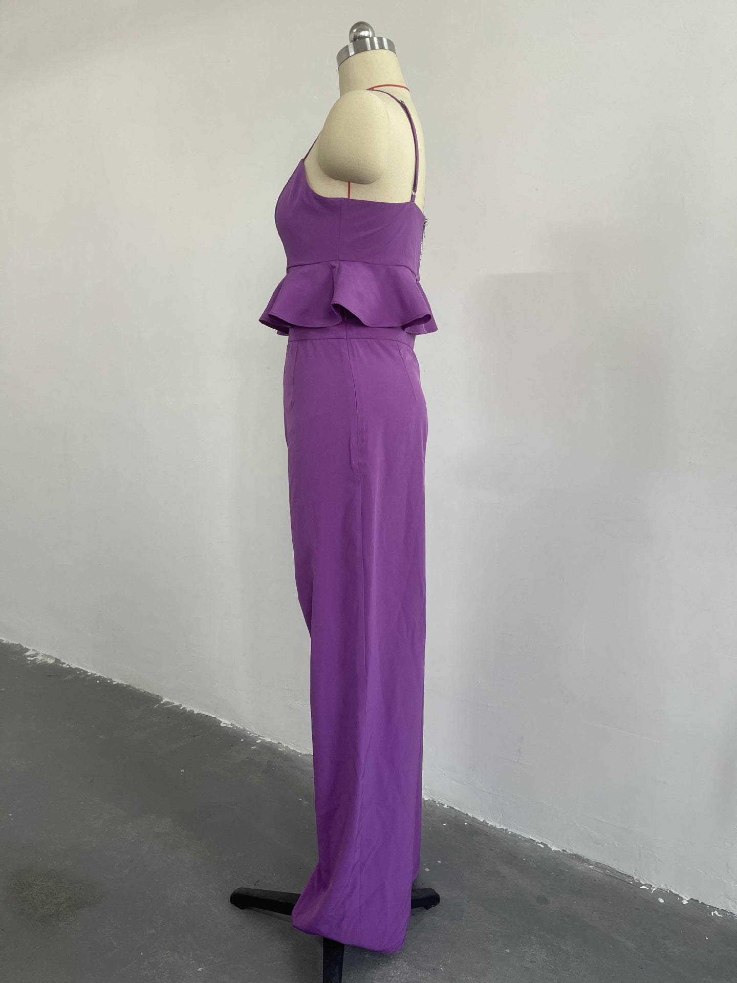 Women Strapless Ruffled Top And Pant Two-Piece Set 14