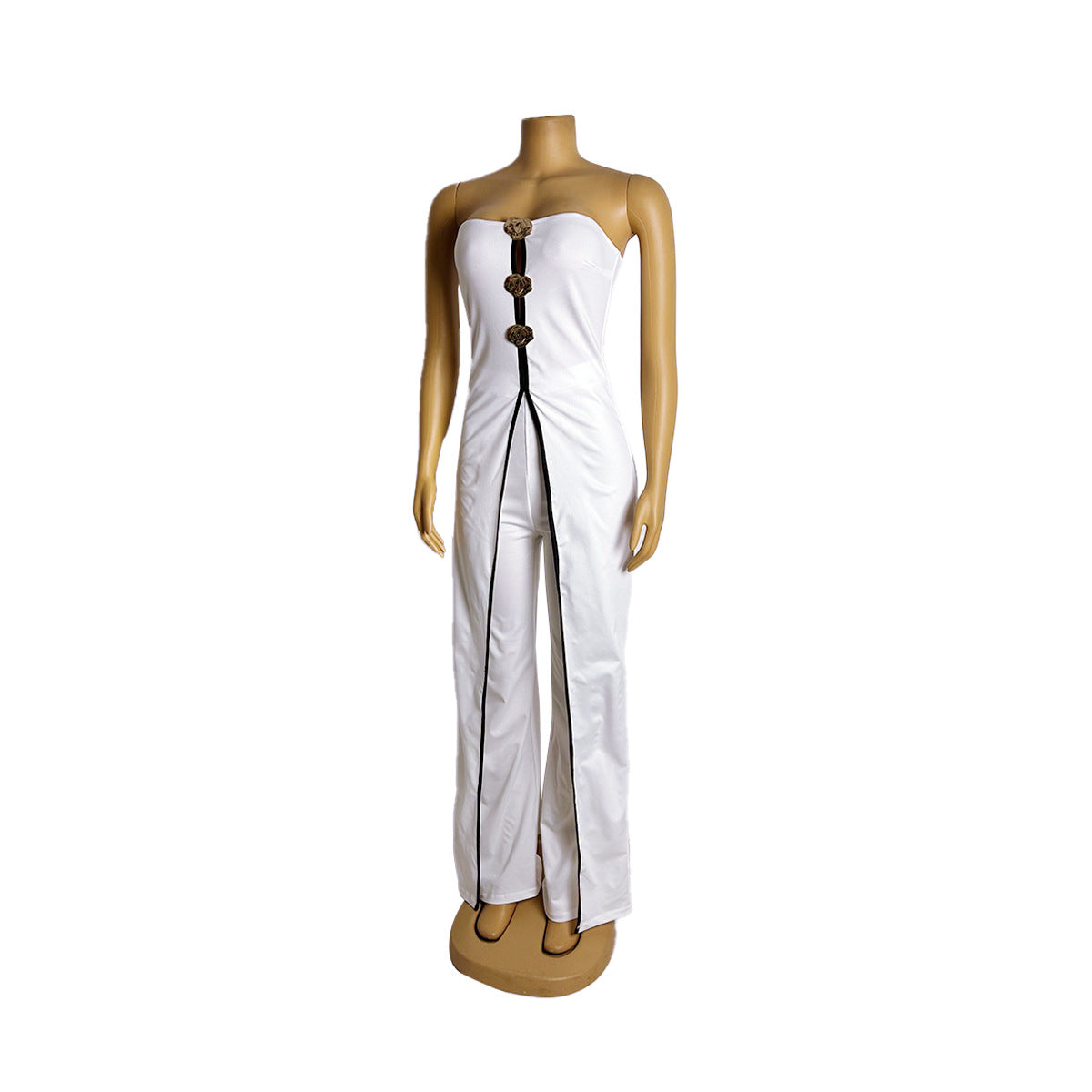 Women Strapless fake two-piece elegant party Jumpsuit 14