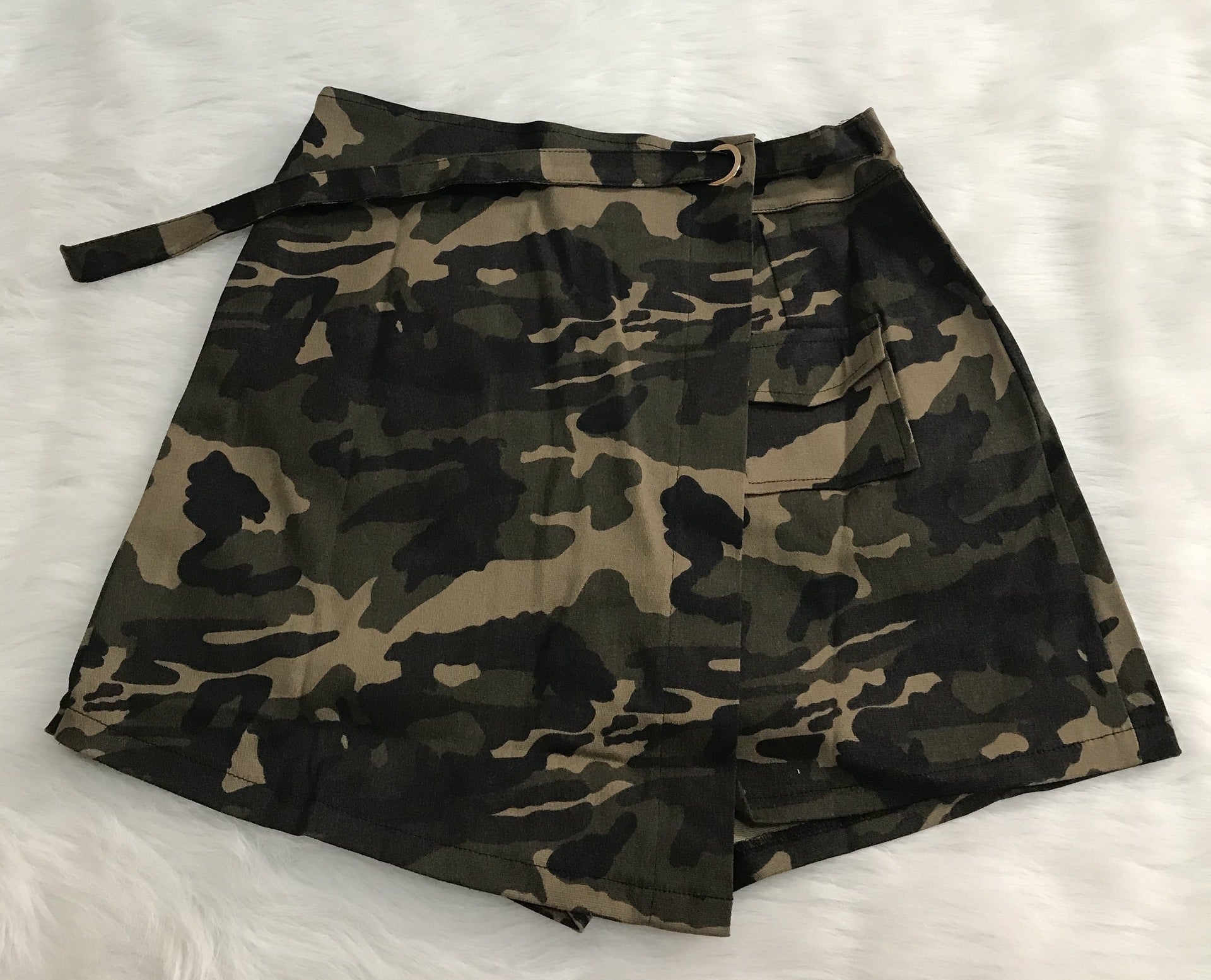 Summer Women's Casual Camo Pocket Shorts 11
