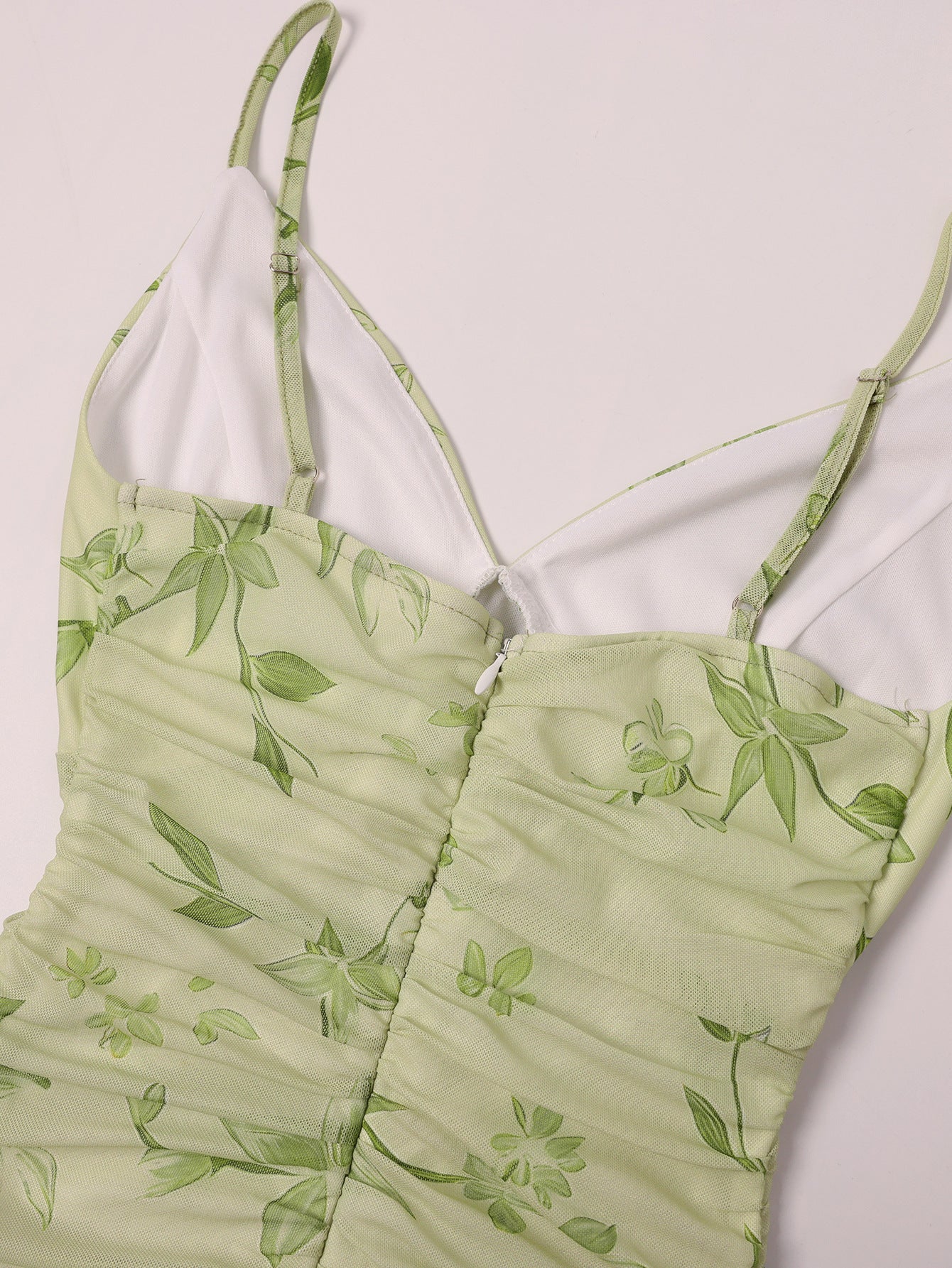 Sheer Mesh Strap Low Back Fishtail Gown 23