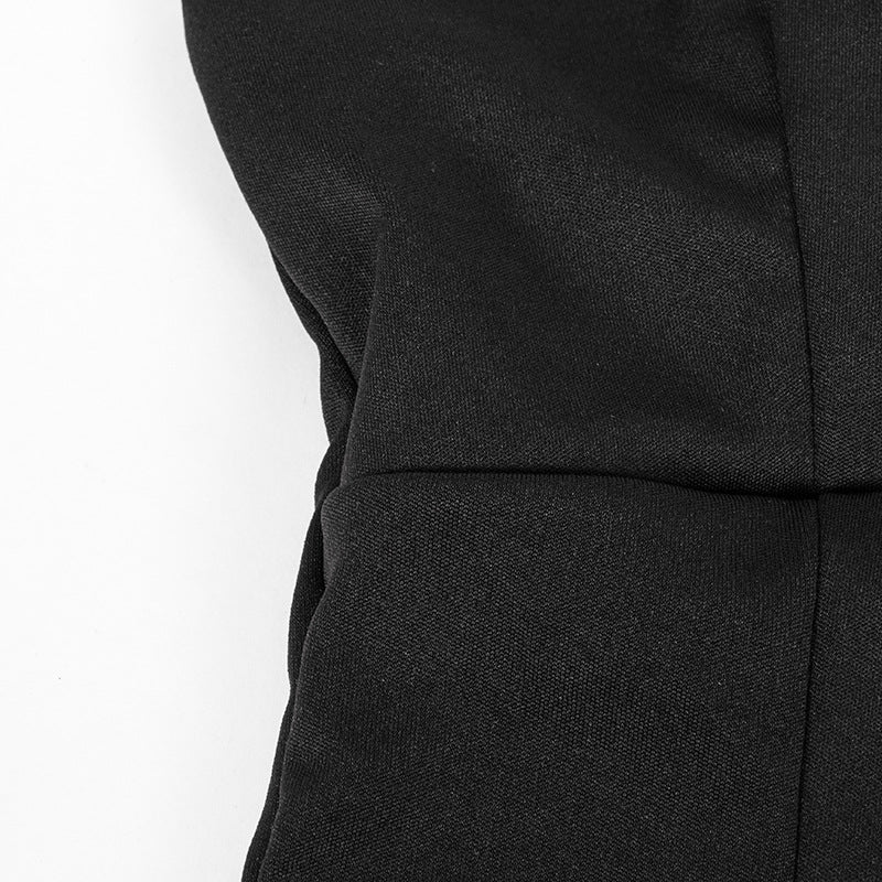 Summer fashion solid color sleeveless mesh patchwork sexy dress 13