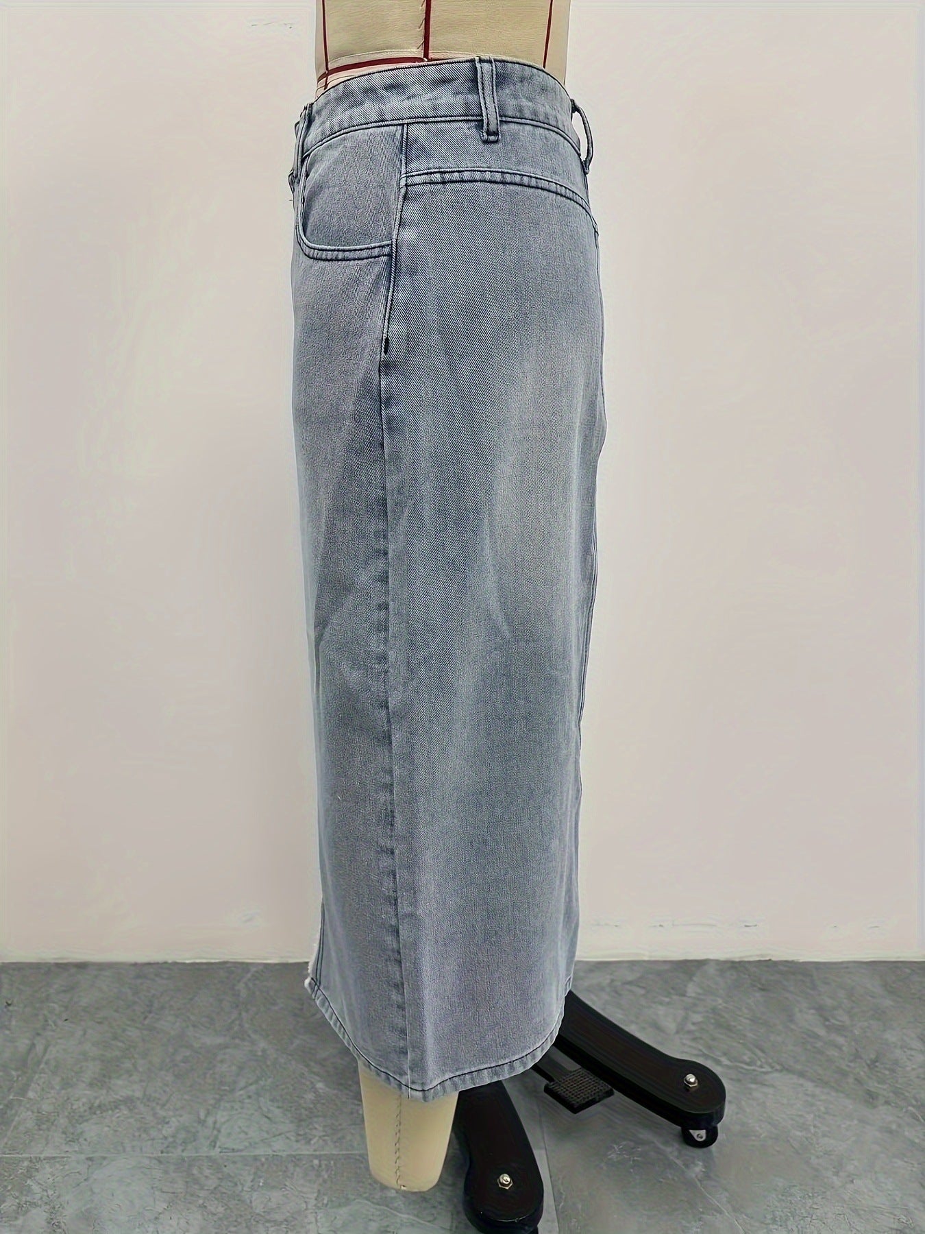 Women's Fashionable Slim Irregular Slit Denim Shorts 10