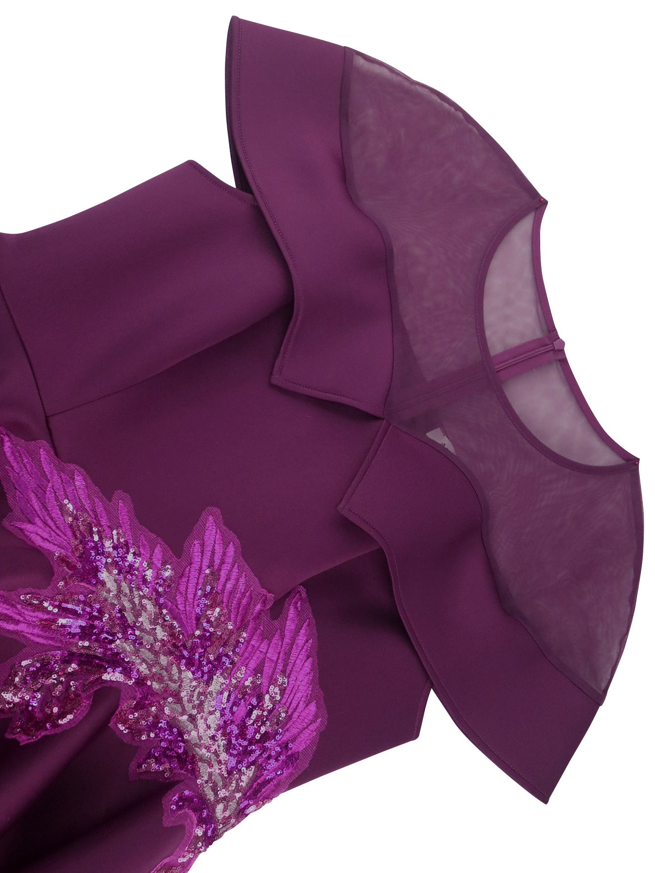 Women Sequin Cape Sleeve Formal Party Dress 13