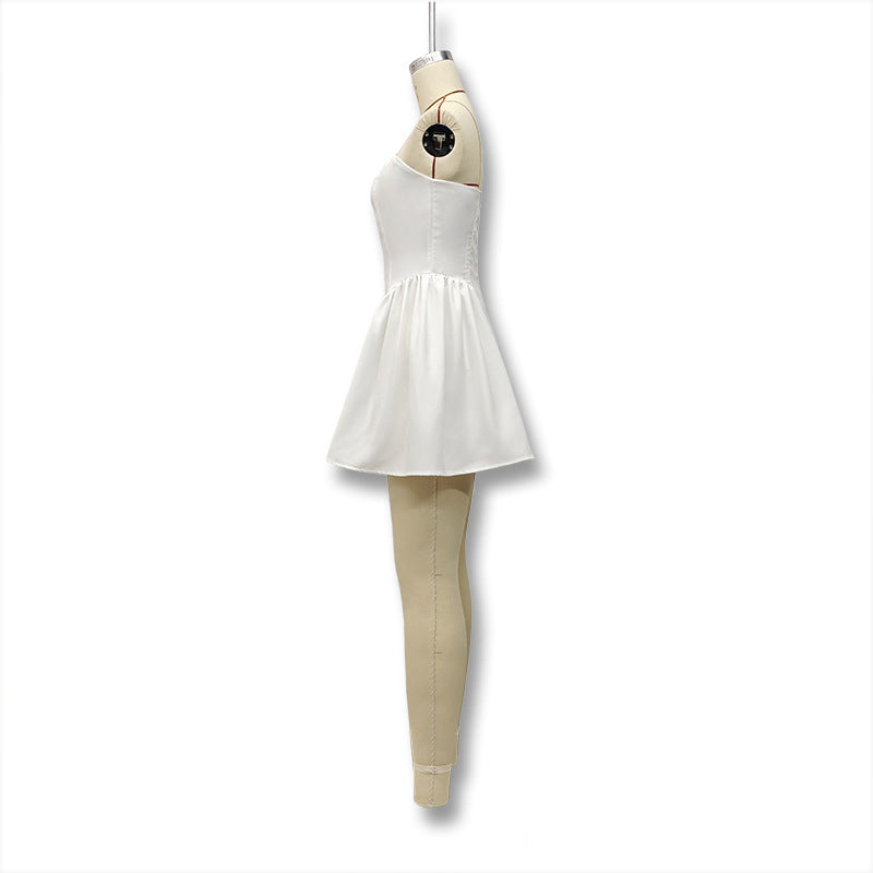 Women Solid Strapless Dress 10