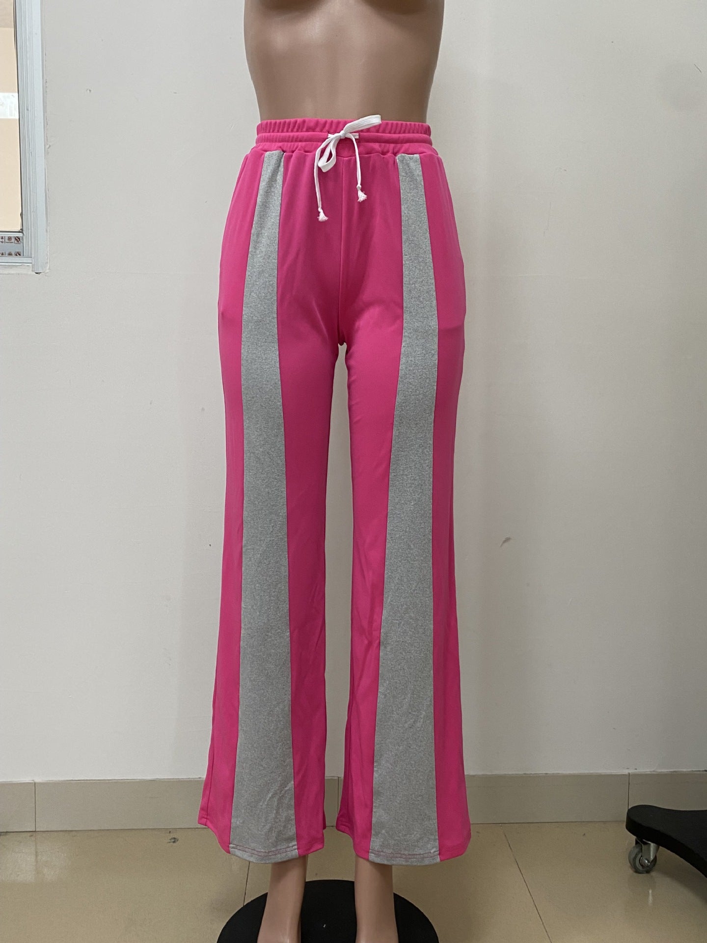 Women Casual Patchwork Loose Straight Pants 10