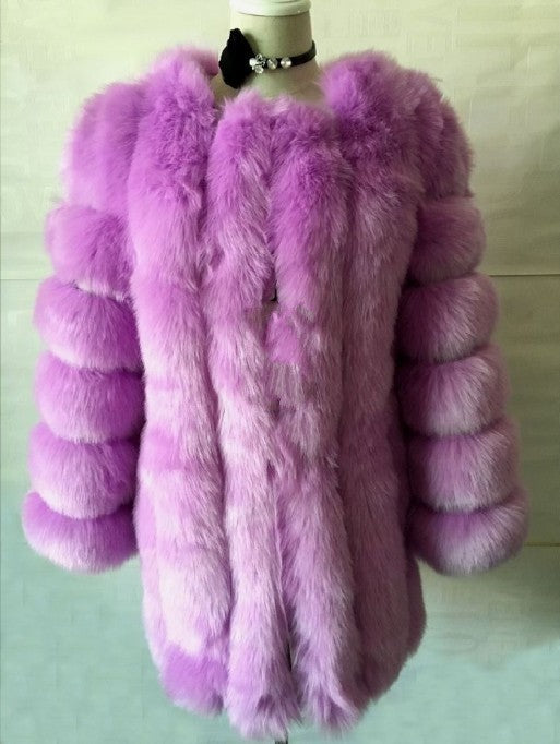 Women's Faux Fur Jacket Autumn And Winter Faux Fur Coat 7