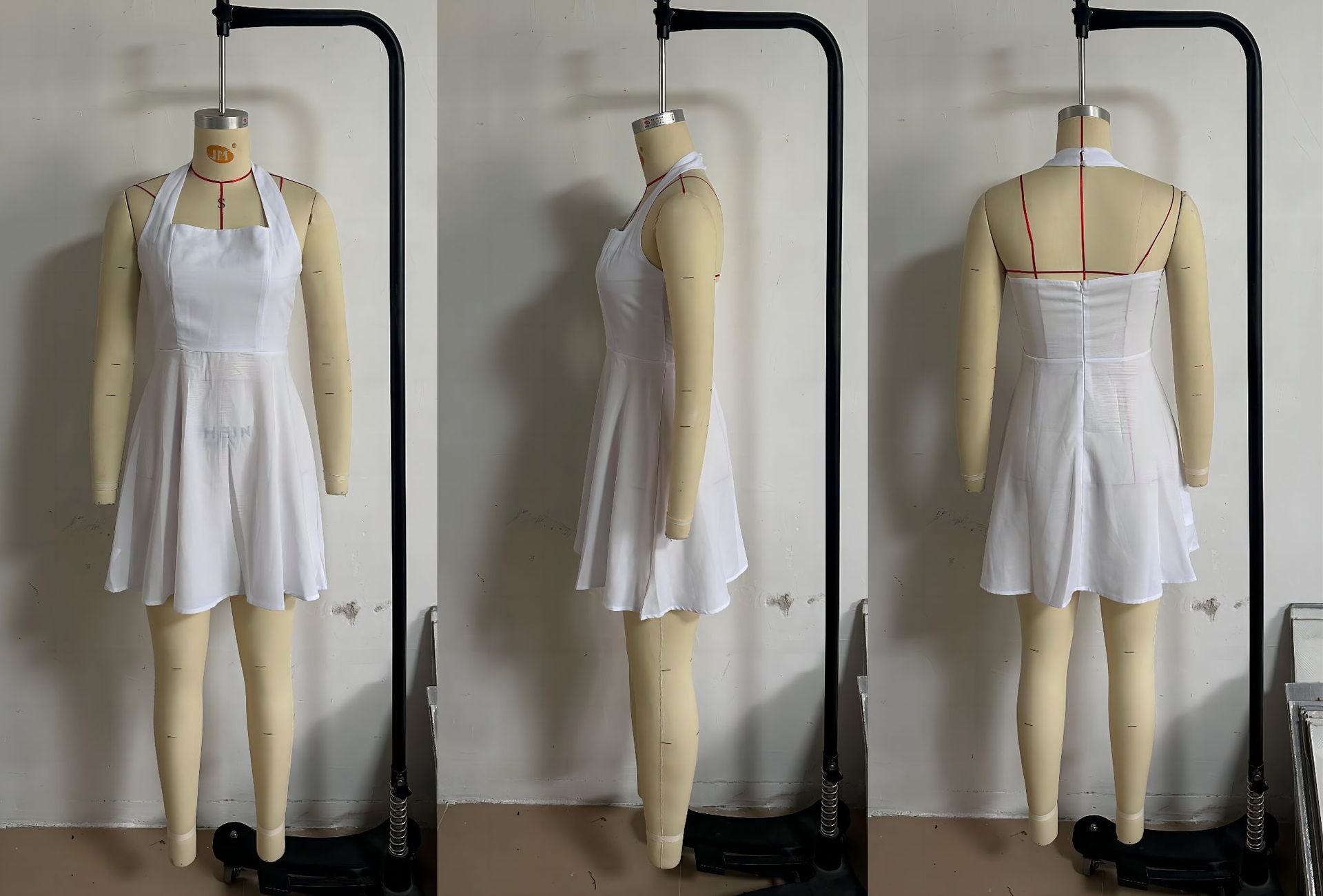 Women Solid Halter Neck Dress 15