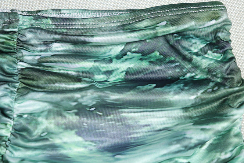 Printed Sleeveless Drawstring Top and Skirt Two-piece Set 12