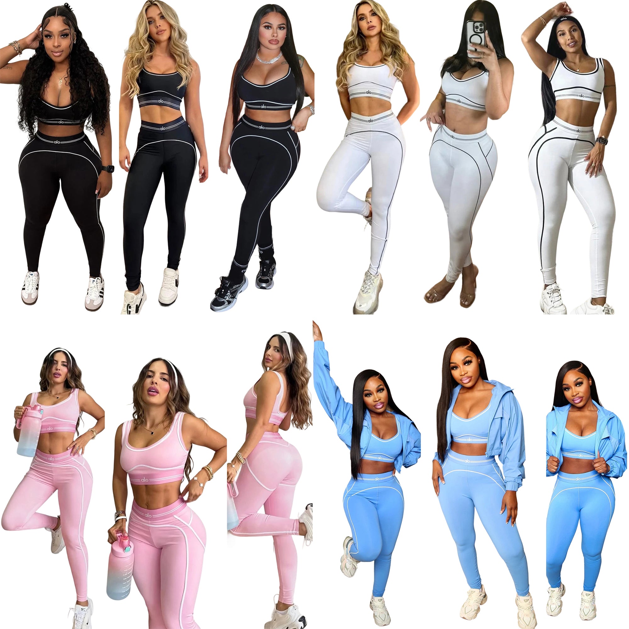 Women summer yoga sports vest fitness two-piece set 32