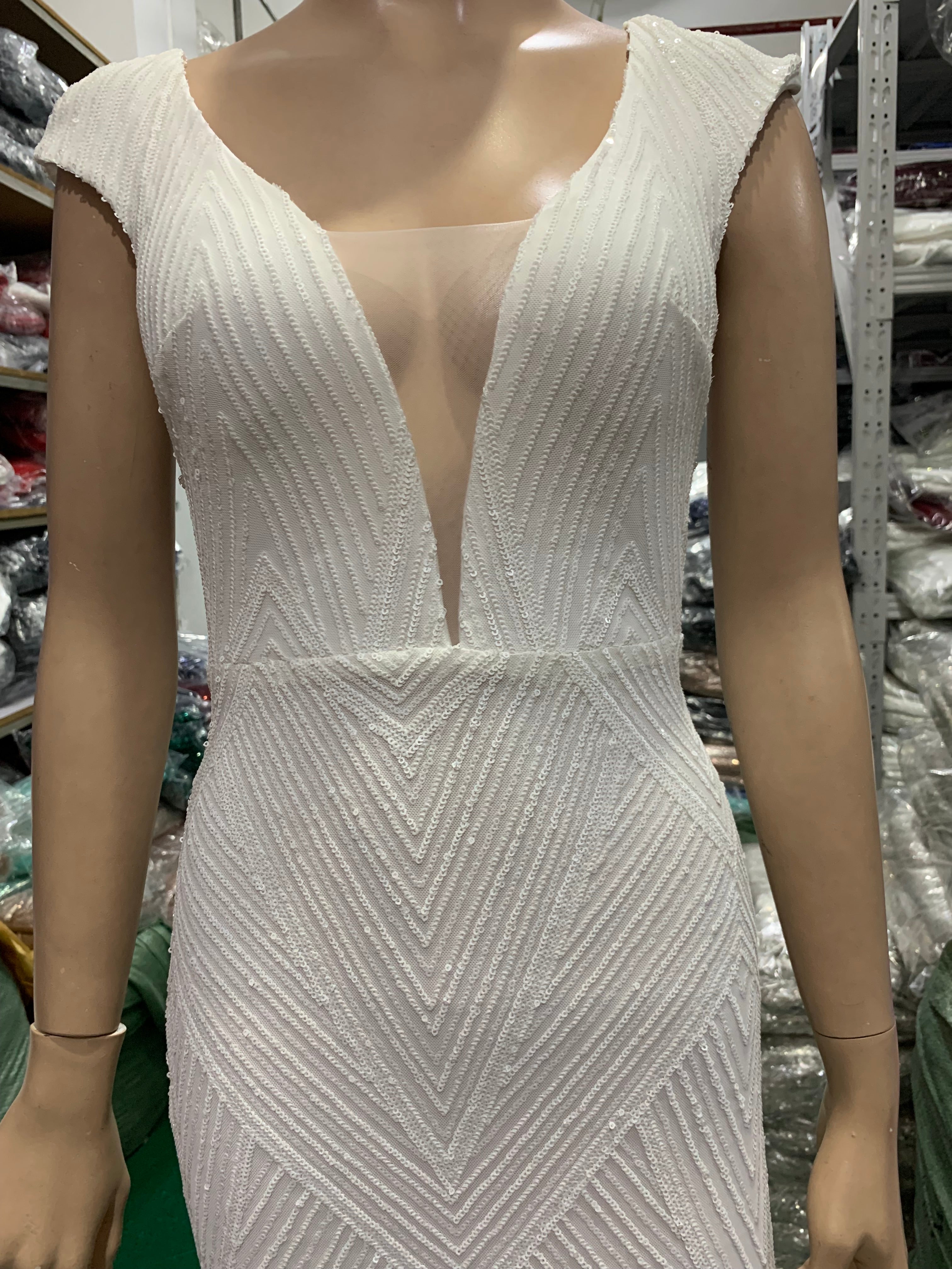 Sequin Fishtail Long Dress Elegant Formal Party Evening Dress 16