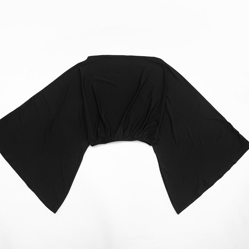 Women Off-Shoulder Bell Bottom Long-Sleeved Top and Skirt Two-Piece Set 48