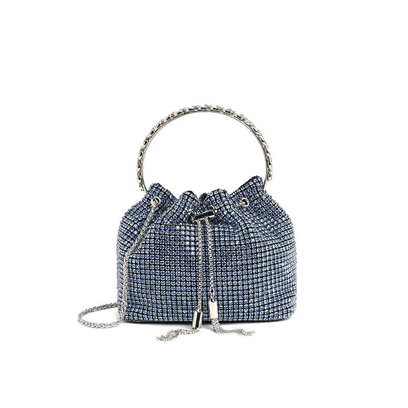 Women's Spring Dinner Full Diamond Chain One-Shoulder Rhinestone Crossbody Bag 12