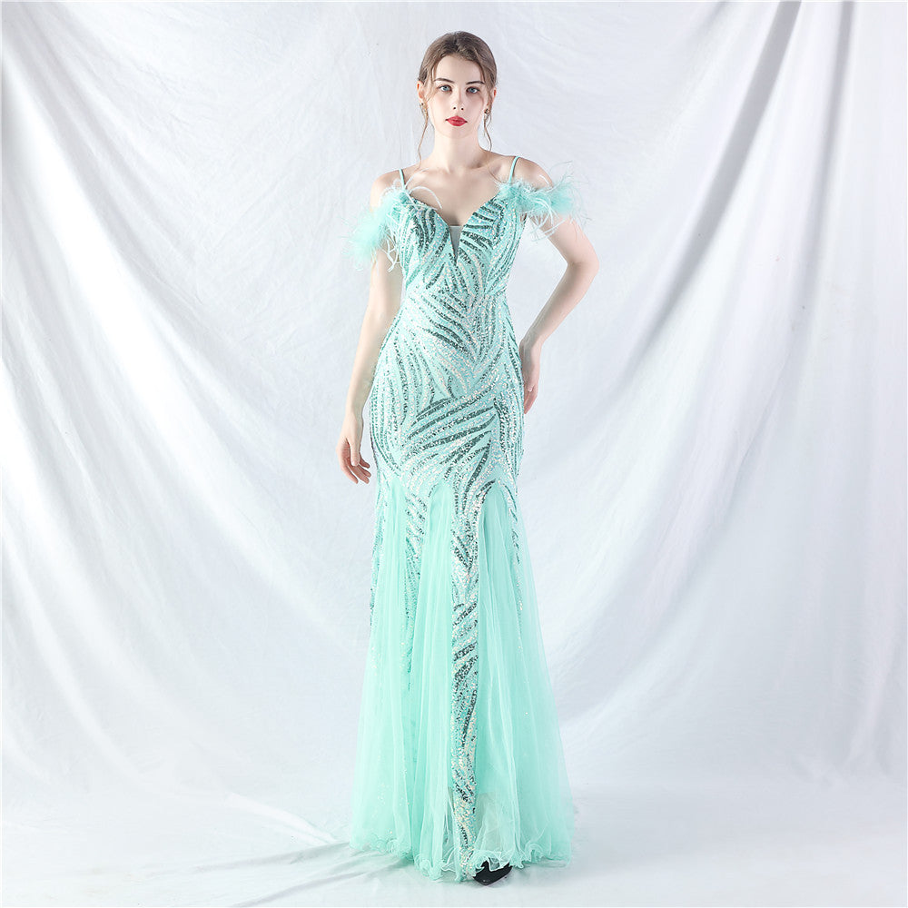 Plus Size Women 3xl4xl Sequins Plus Formal Party Maxi Evening Dress 15