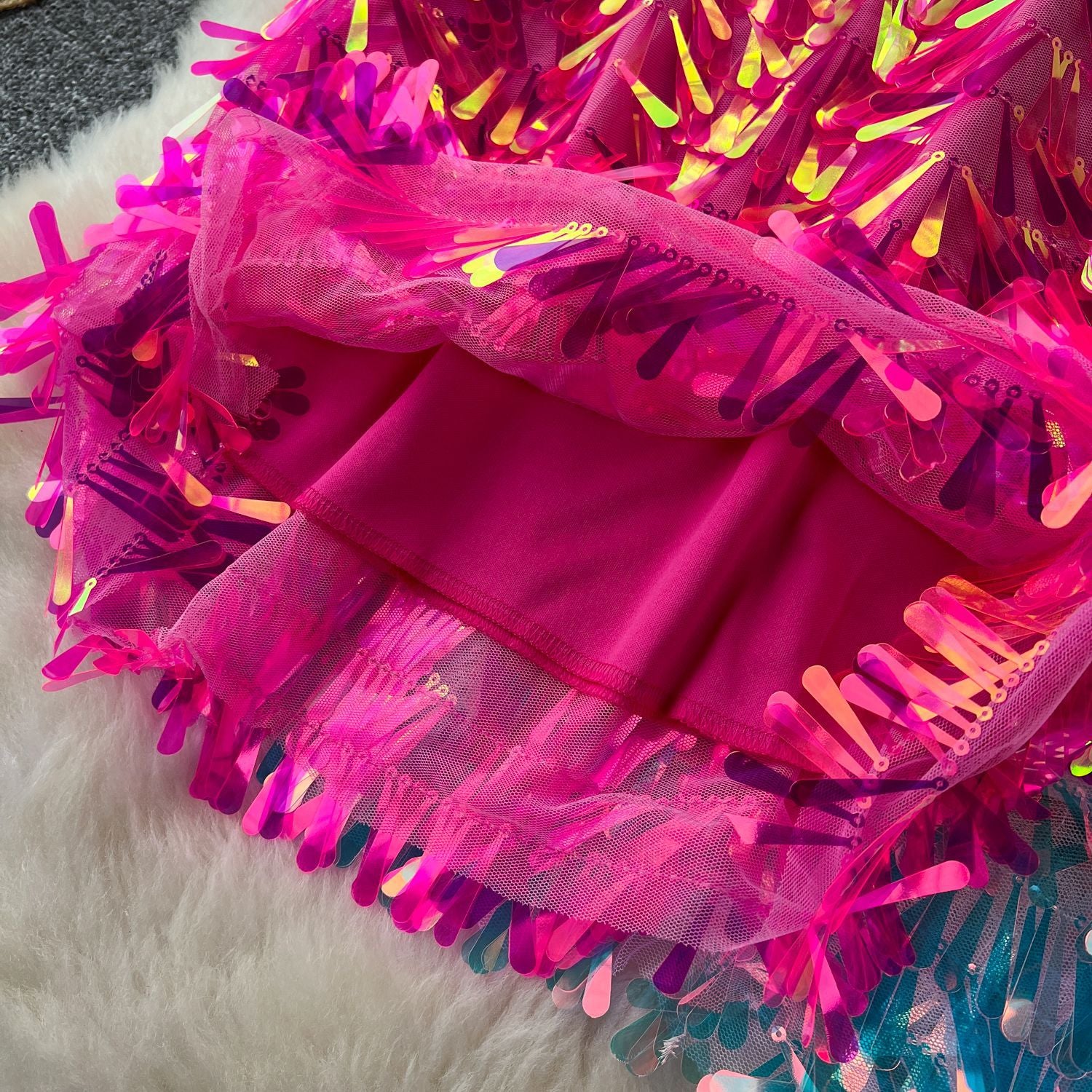 Women Summer Sequined Sparkling Skirt 15