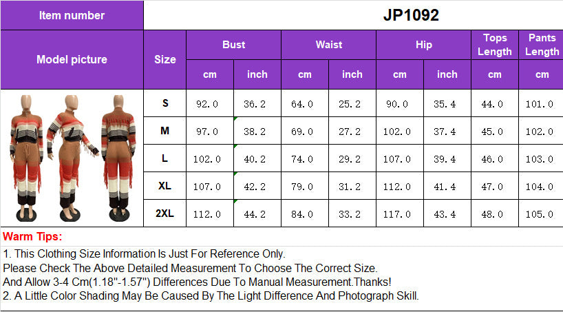 Women Casual Knitting Pocket Crochet Top and Pant Two-piece Set 12