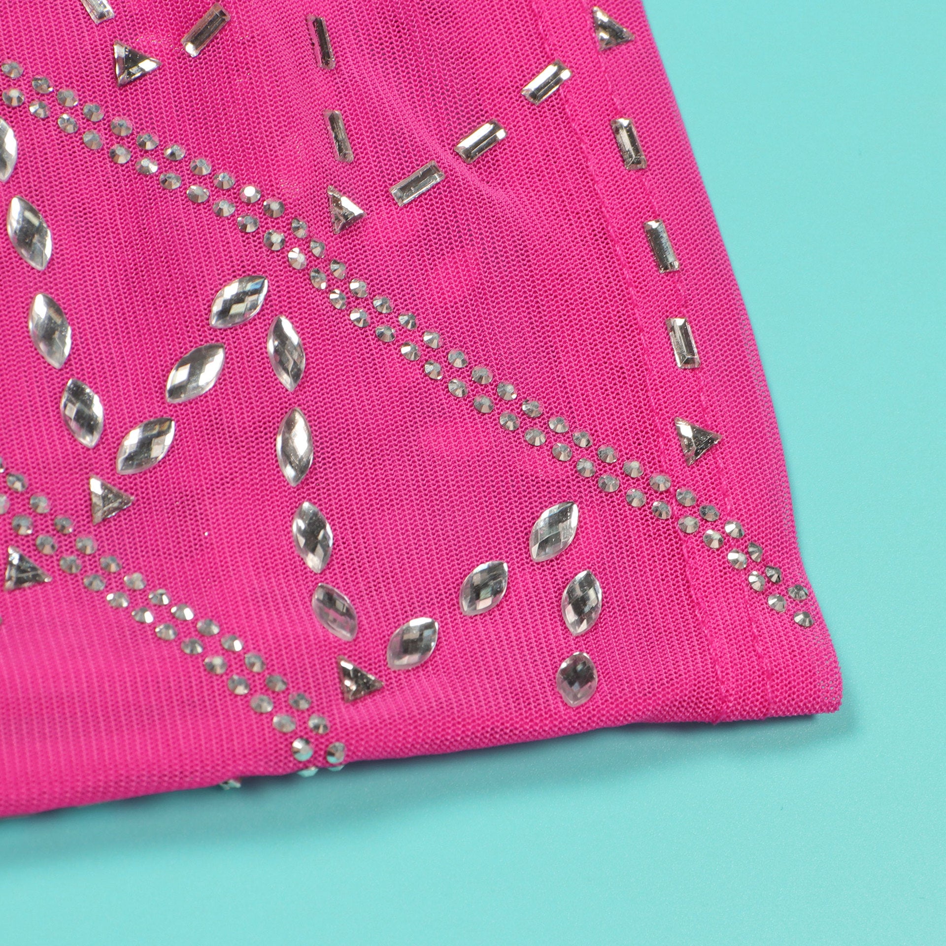 Women Sexy Beaded Tassel See-Through Bodycon Dress 30