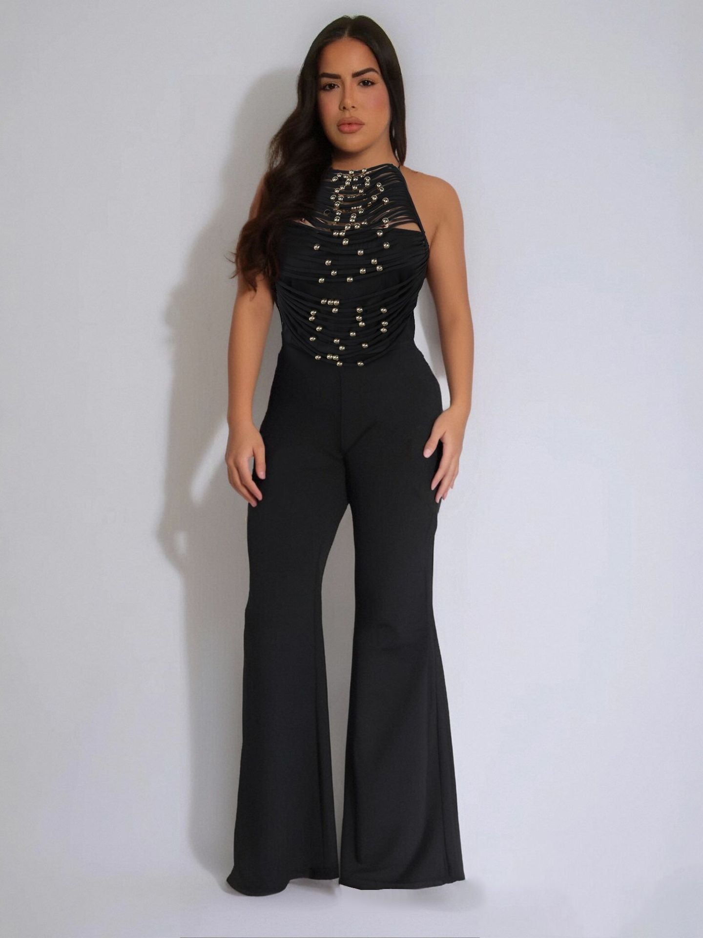Women High Neck Sleeveless Jumpsuit 5
