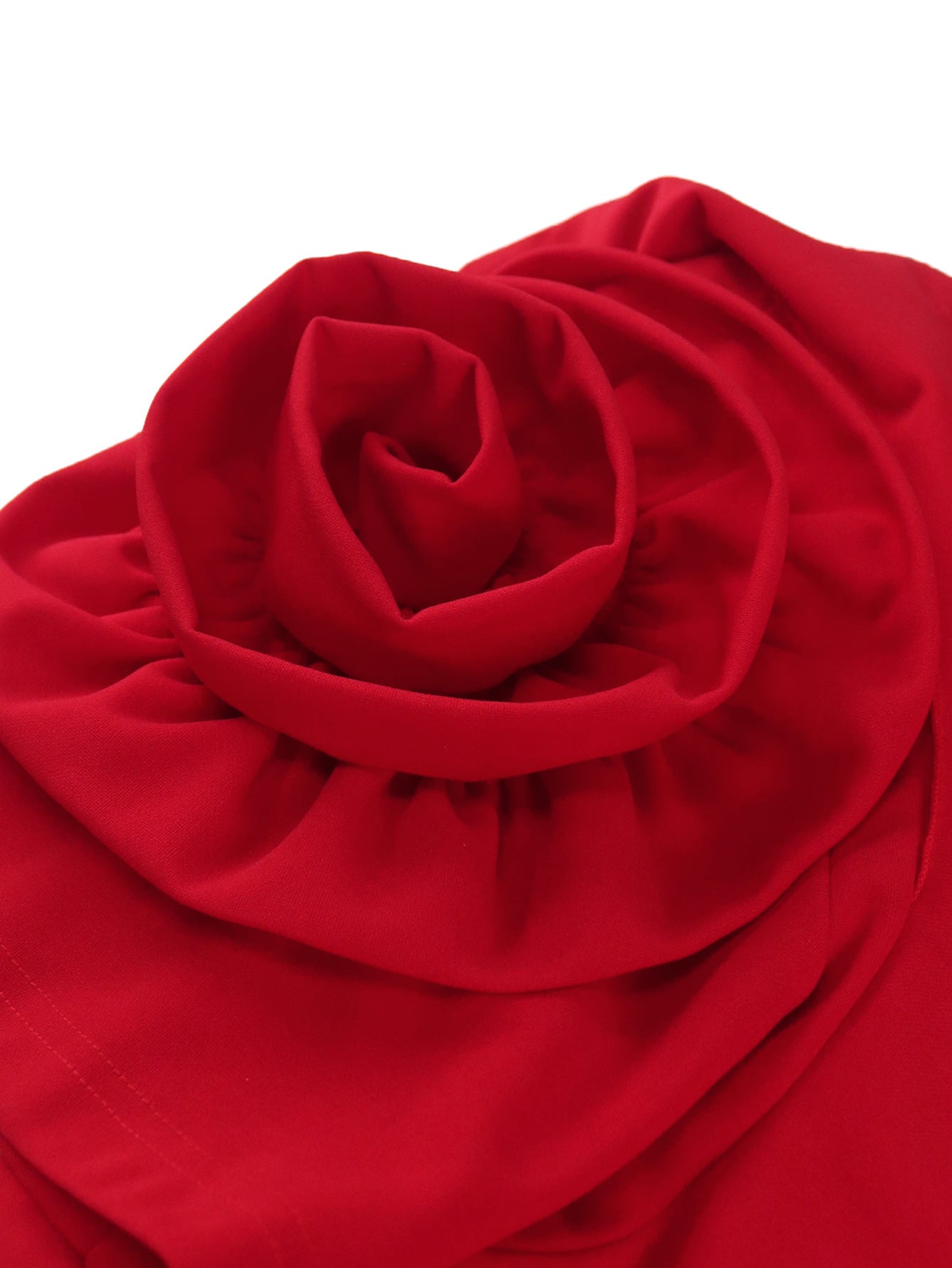 Women Round Neck petal sleeve Formal Party flower Dresses 8