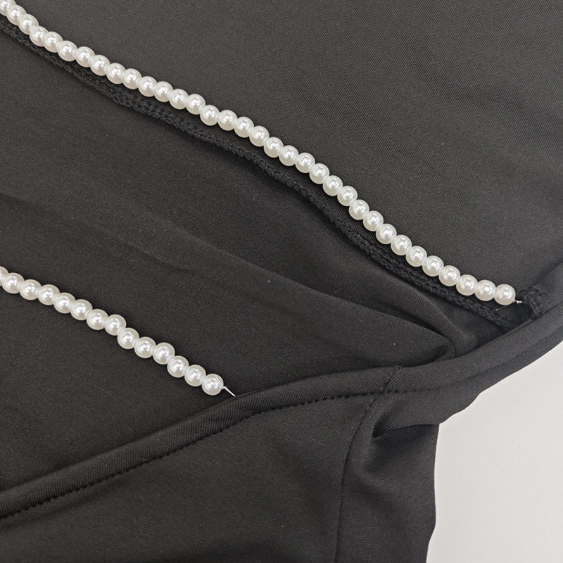 Women Sexy Halter Neck Backless Pile Neck Dress 24