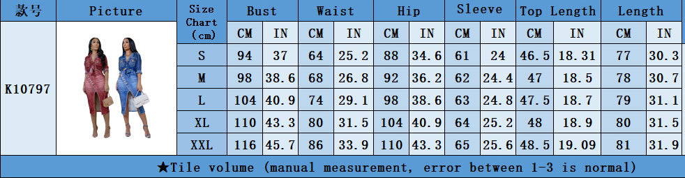 Women printed long sleeve top and skirt two-piece set 12