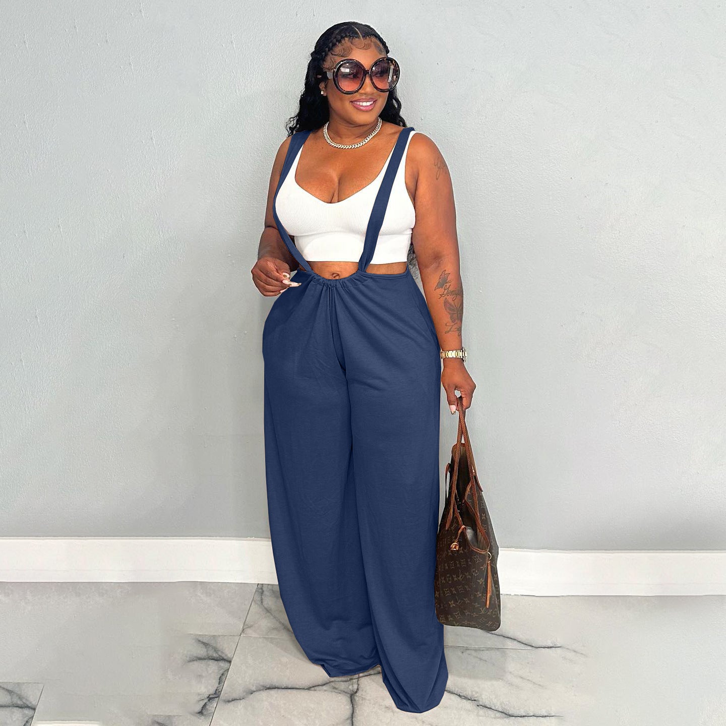 Women Hip Hop Sports Loose Casual Overalls 6