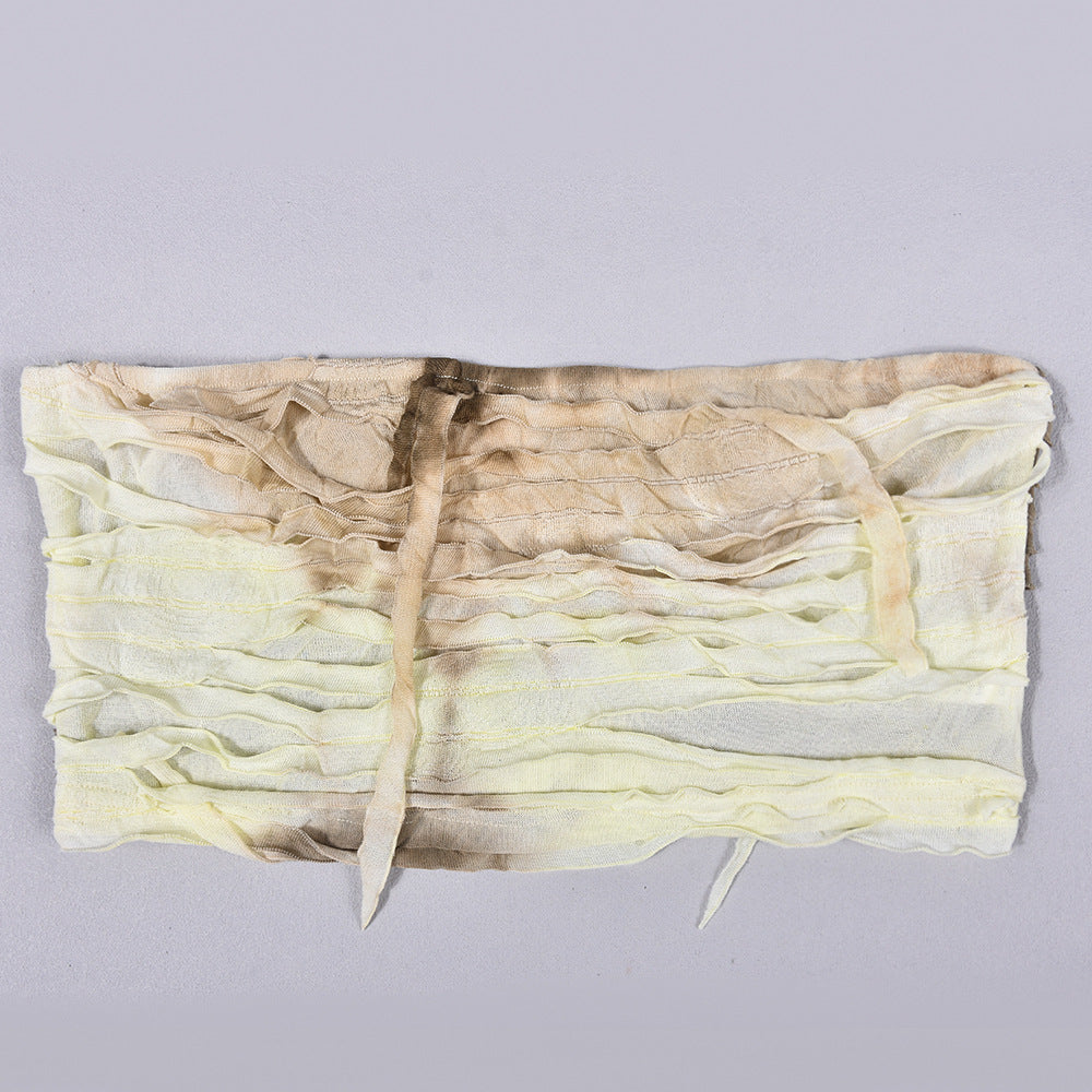 Summer Crop Low Back tie-dye auspicious pants suit for women 16