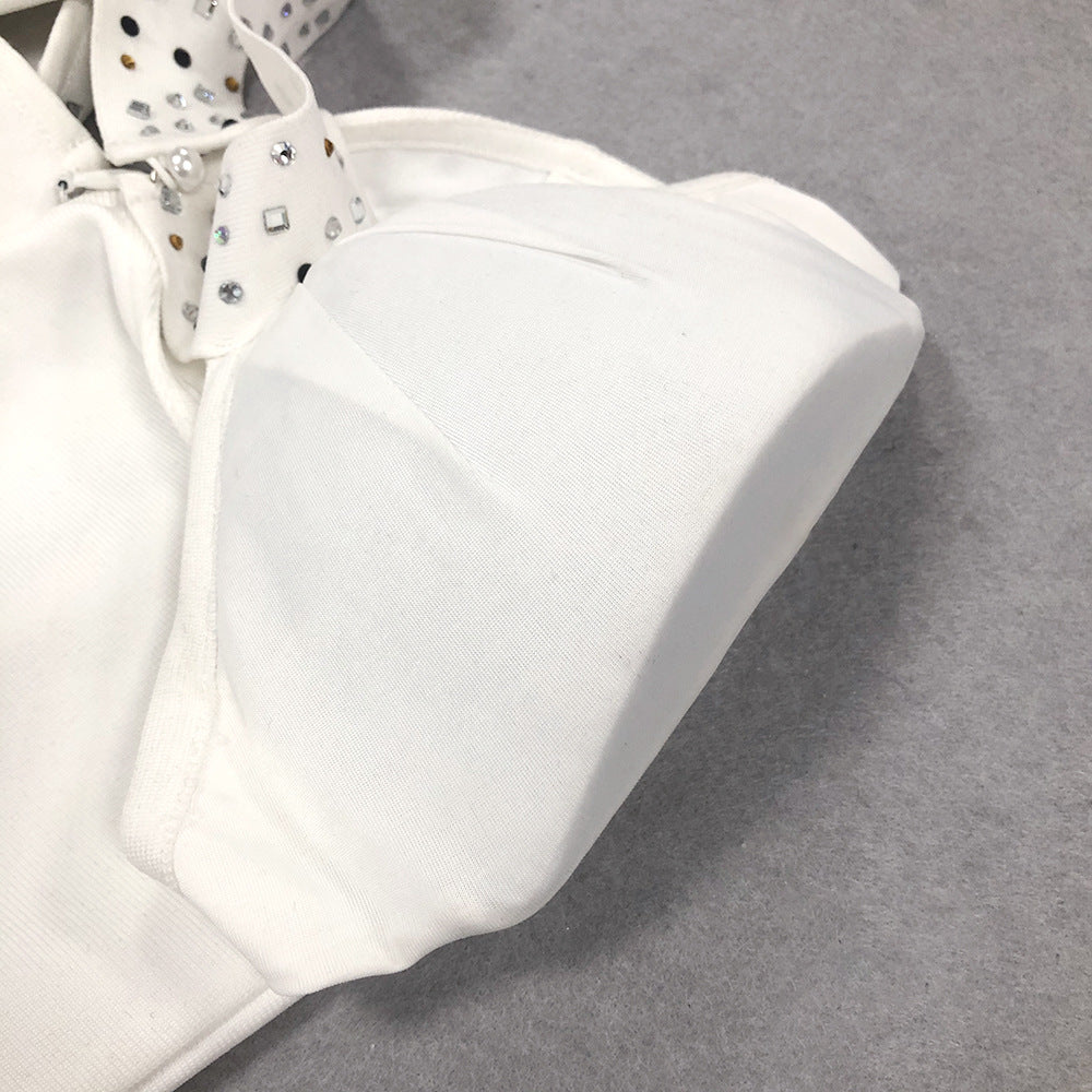 Women summer sexy V Neck party Patchwork feather Beaded Dress 9